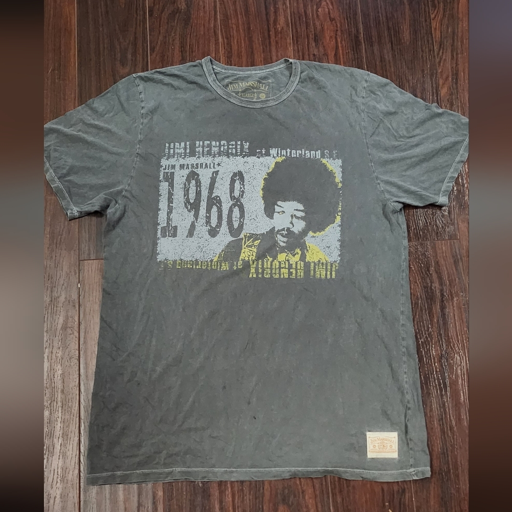Jimi Hendrix at Winterland Jim Marshall 1968 tee Size XL